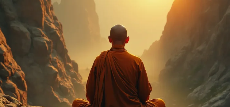 Mingyur Rinpoche’s Brain: The Effects of Long-Term Meditation A Tibetan yogi seen from the back meditating in the mountains illustrates the effects of long-term meditation