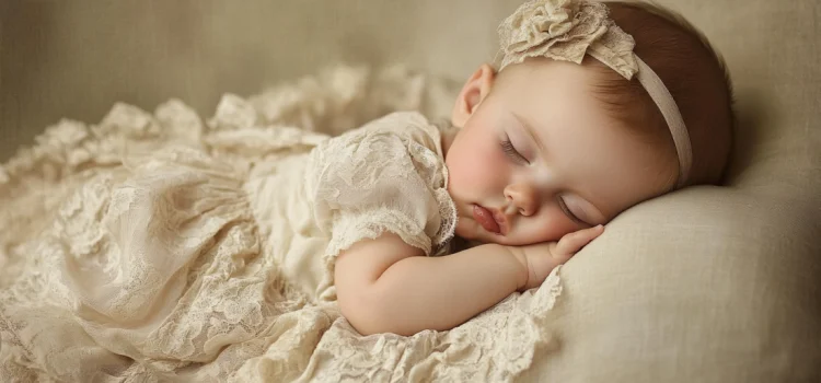 The Infant Nap Schedule That Every Parent Needs A baby girl sleeping with an infant sleeping schedule by age