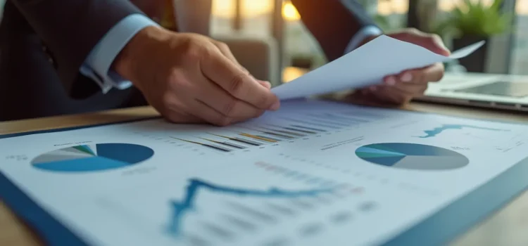 2 Key Business Metrics That Reveal Your Company’s Health A man in a business suit reviewing key business metrics on paper