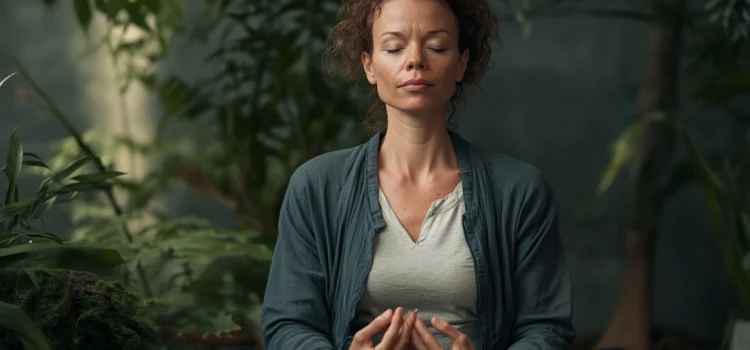 The 6 Neurocycle Steps to Get Rid of Mental Toxicity A woman meditating as part of the neurocycling process