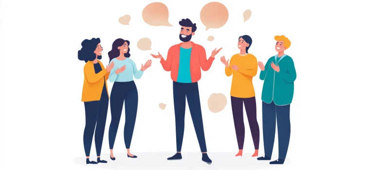 How to Build Leadership Skills in Network Marketing A man talking to his team, showing off his leadership skills in network marketing