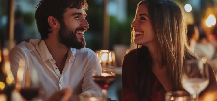 6 Healthy Relationship Tips for Stronger Connections A man and a woman following a healthy relationship tip by going on a date at a restaurant