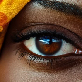 A closeup of a person's eye symbolizing skewed perception