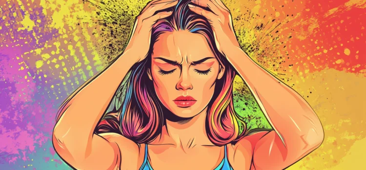How to Feel Less Anxious: 3 Methods to Loosen Your Grip A woman learning how to feel less anxious by trying to calm herself