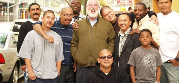 Greg Boyle and members of Homeboy Industries showing youth personal development