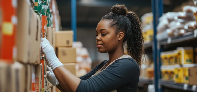 How Alfred Adler’s Life Tasks Theory Can Help You Find Purpose A woman volunteering at a food bank after choosing her life task, based on Alfred Adler's theory