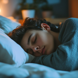 A person sleeping in bed illustrates how to strengthen your memory