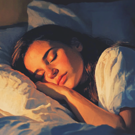A woman sleeping in bed, showing how important rest is
