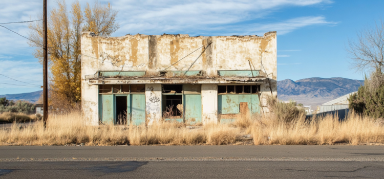 The Top 3 Disadvantages of Traditional Business Today An old business building crumbling, showing the disadvantages of traditional business