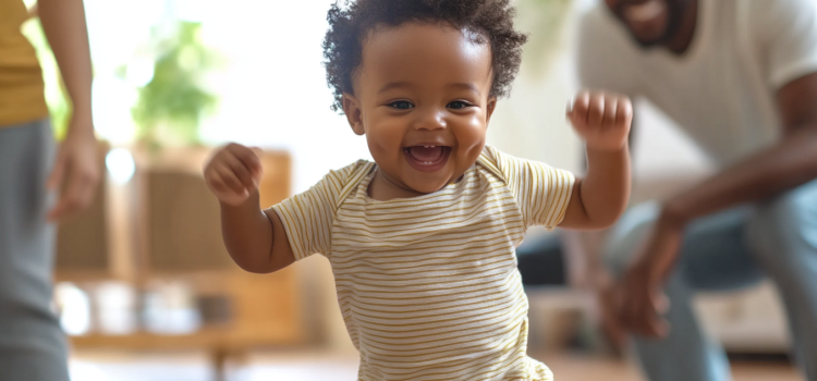 3 Benefits of Music on the Brain, Neuroscientist Explains A baby dancing to music, displaying the benefits of music on the brain