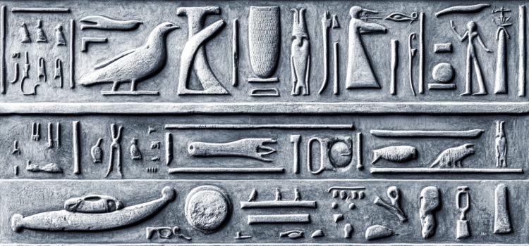 Hieroglyphs illustrate the origin of written language
