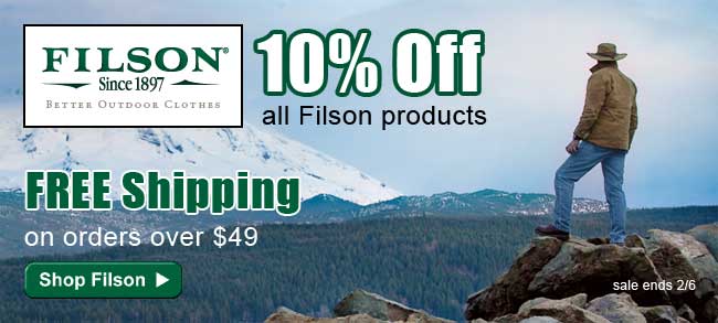 Get 10% Off All Filson Products + FREE Shipping for a Limited Time!