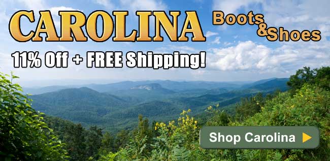 All Carolina Boots and Shoes on Sale Now with FREE Shipping!