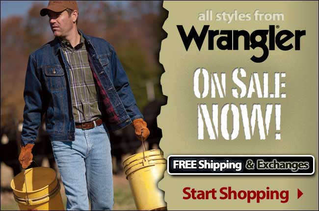 All Wrangler Products On Sale Now with FREE Shipping and Exchanges!