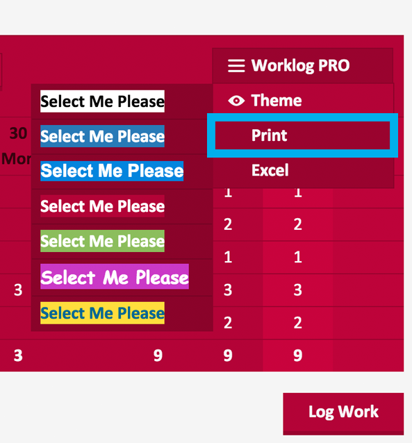 Worklog by User