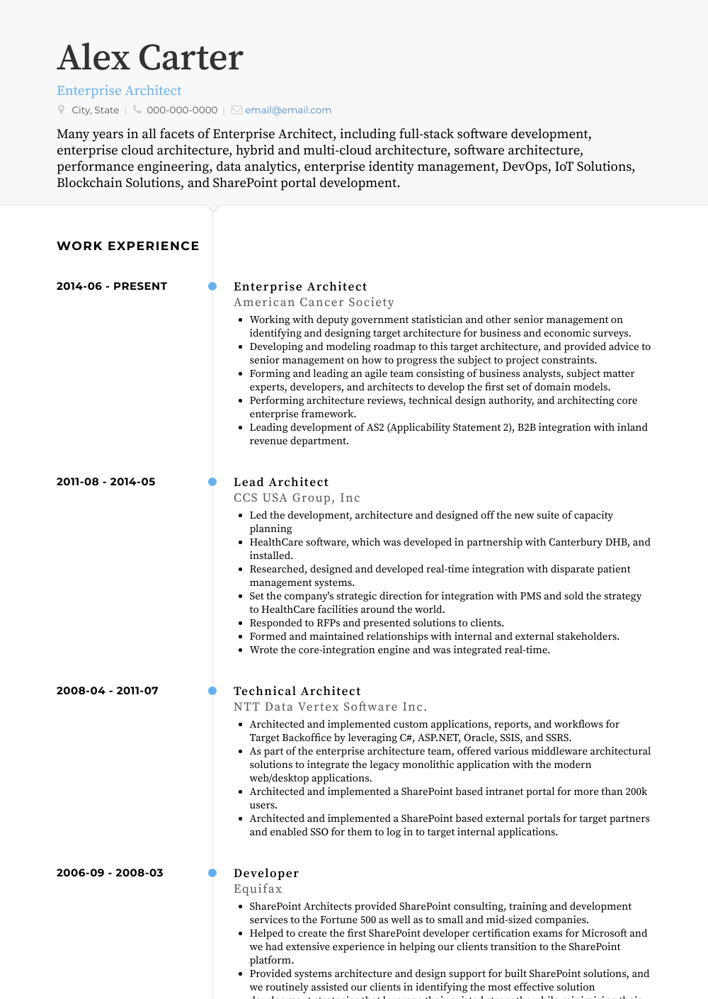 architects cv university of