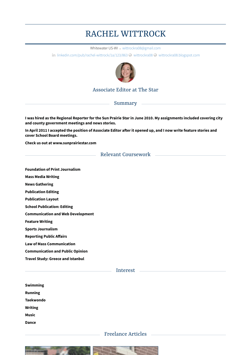 Associate Editor Resume Samples and Templates VisualCV