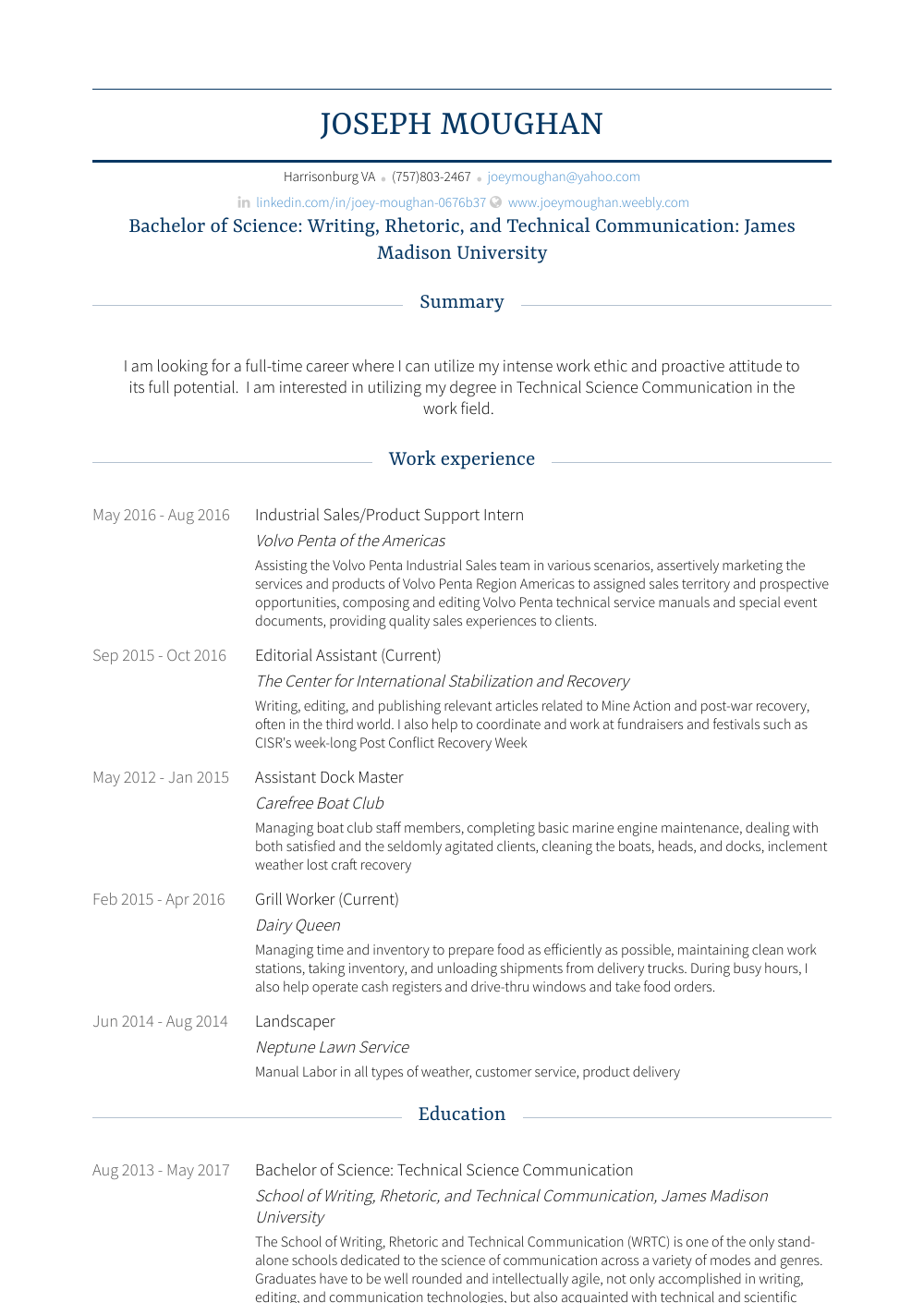 Sports Editor Resume Samples and Templates VisualCV