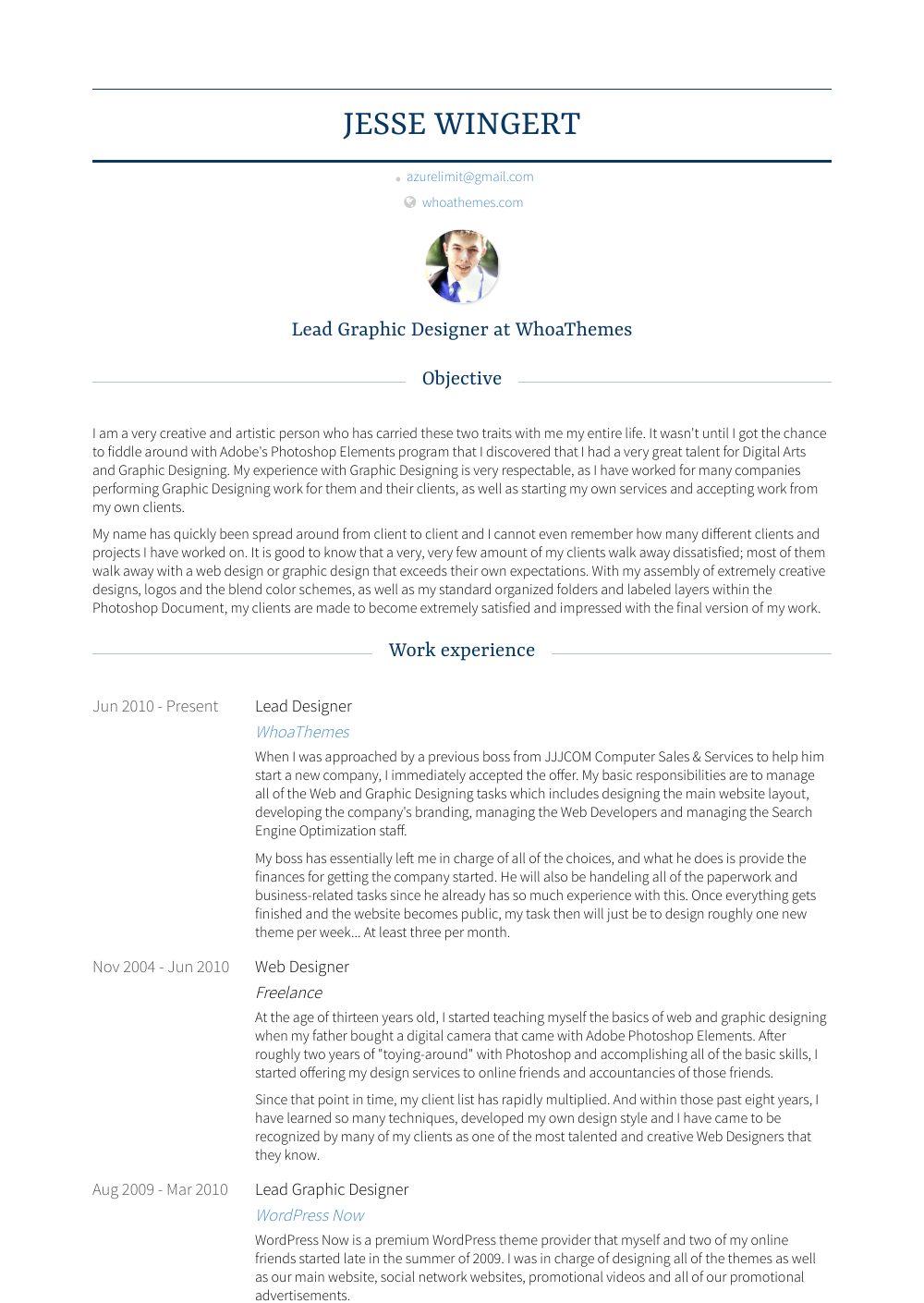 Lead Designer Resume Samples and Templates VisualCV