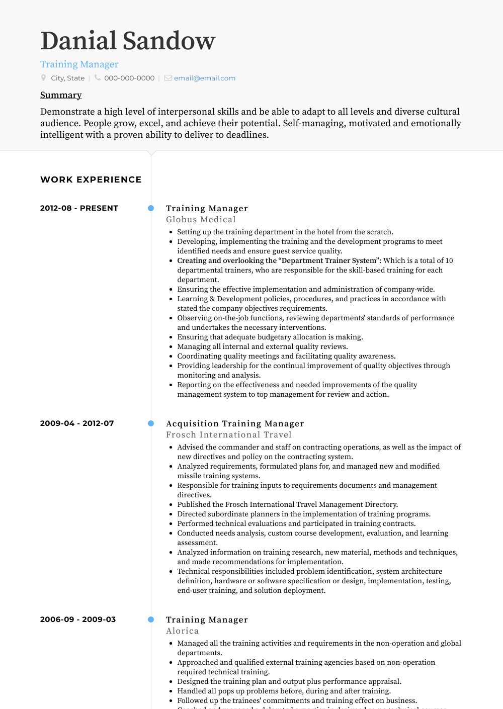 training resume samples templates visualcv training resume