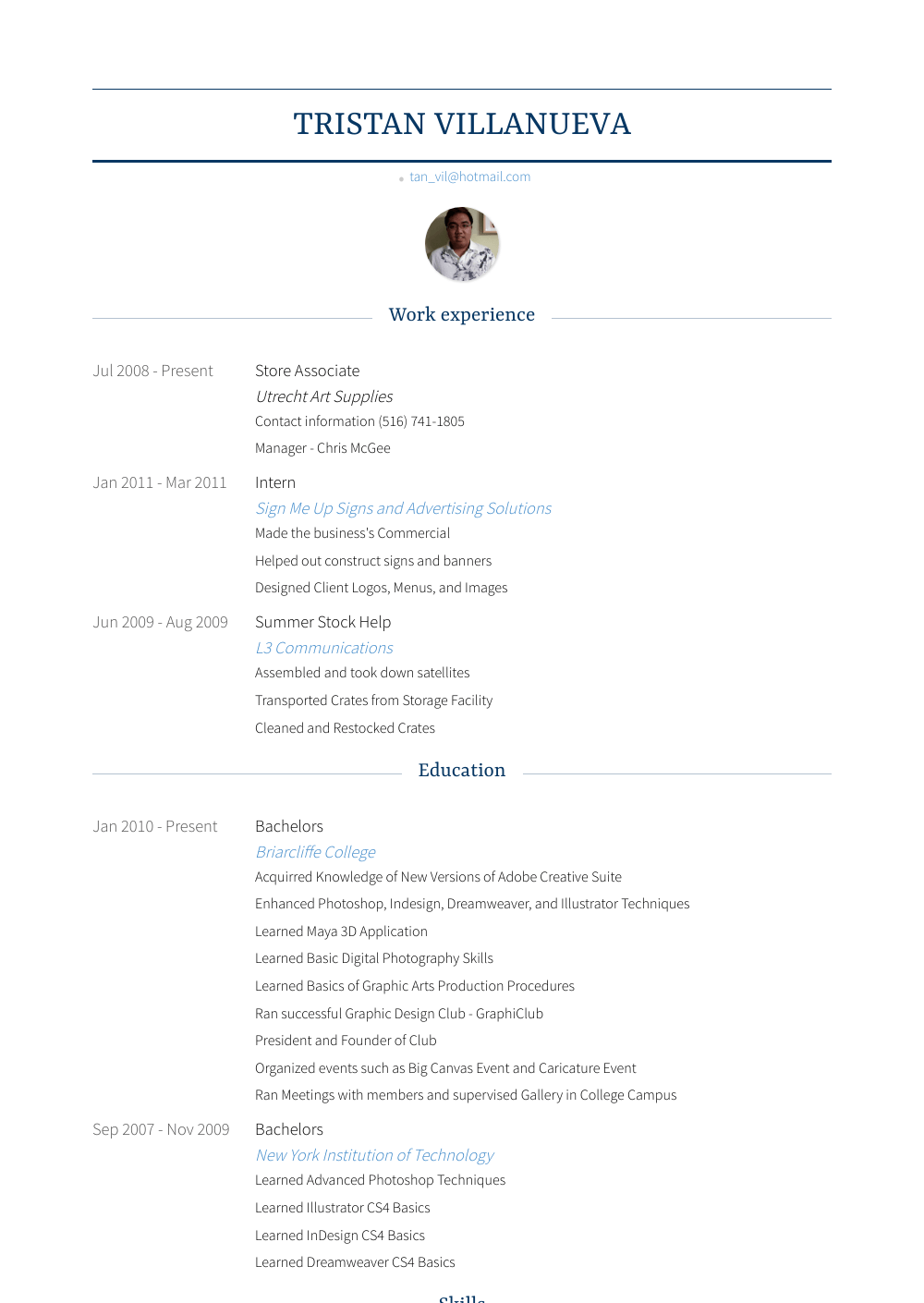 Store Associate - Resume Samples and Templates | VisualCV