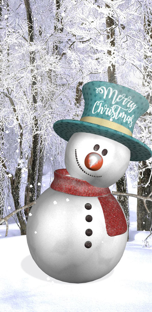 Christmas Snowman & Snowfall Effect