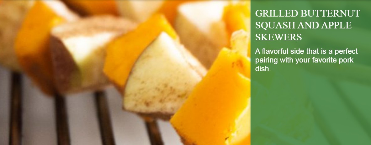 Grilled Butternut Squash and Apple Skewers