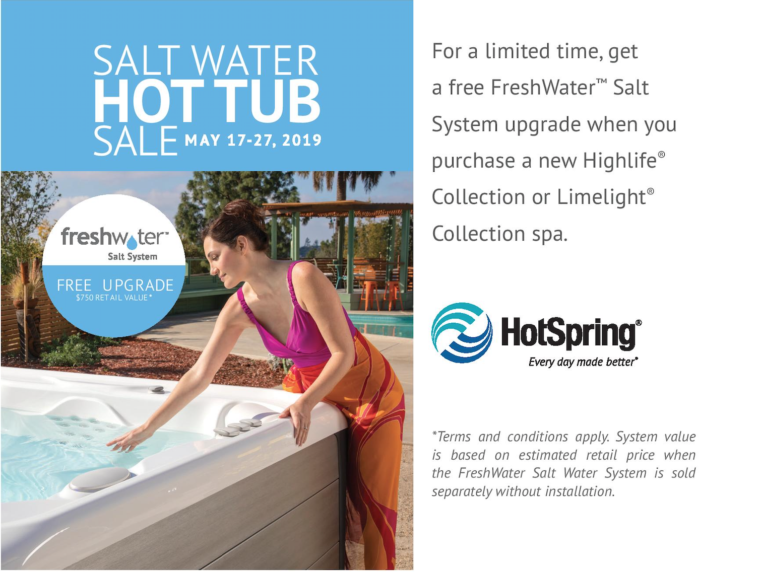 Salt Water Hot Tub Sale Backyard Oasis