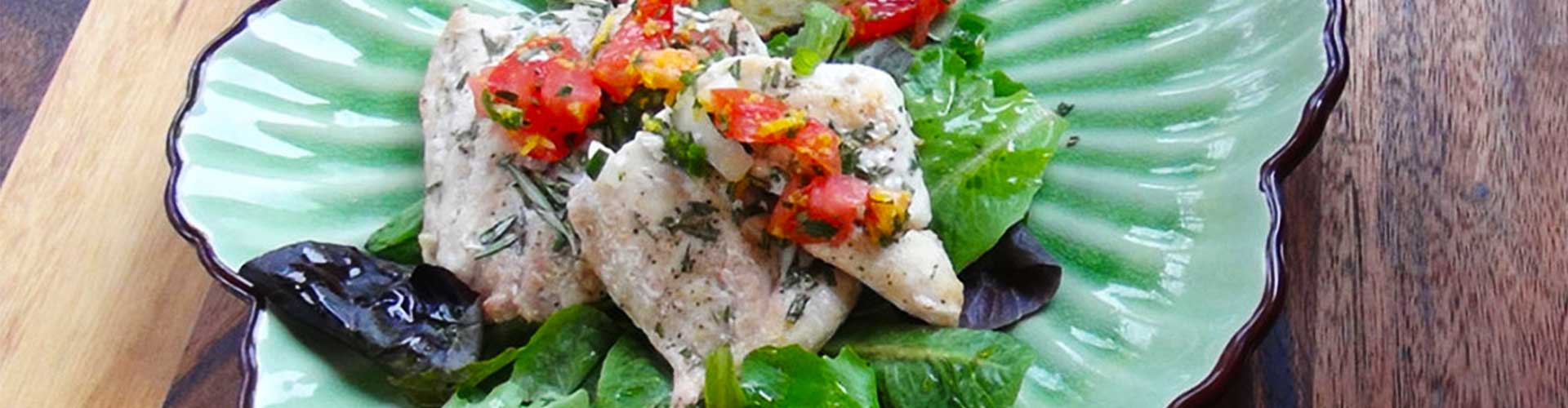 Grilled Grouper with Basil Tomato Sauce Coastal Spa & Patio