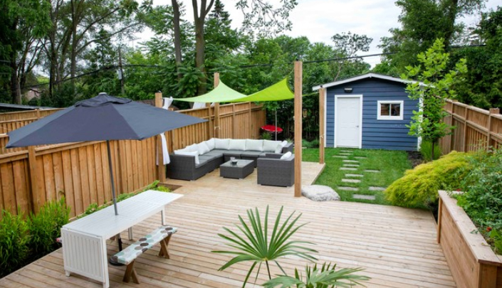 Backyard Idea from Houzz – Long, narrow yard