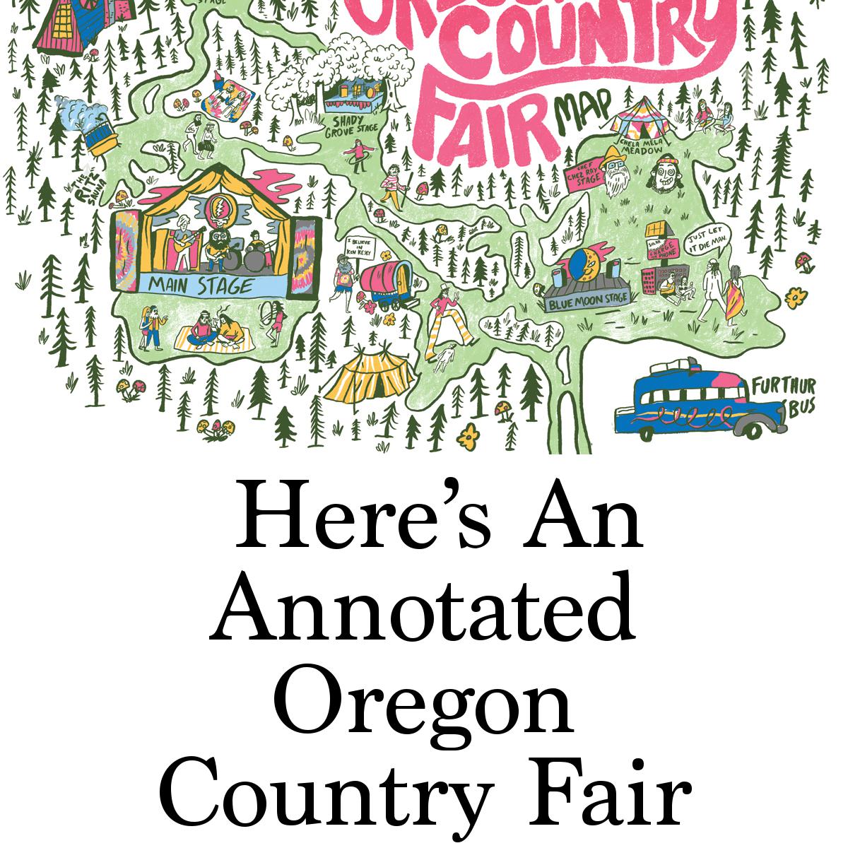 Oregon Country Fair Map Here's An Annotated Oregon Country Fair Map