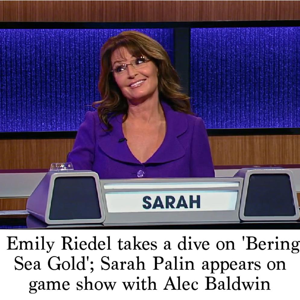 Emily Riedel takes a dive on 'Bering Sea Gold'; Sarah Palin appears on game  show with Alec Baldwin