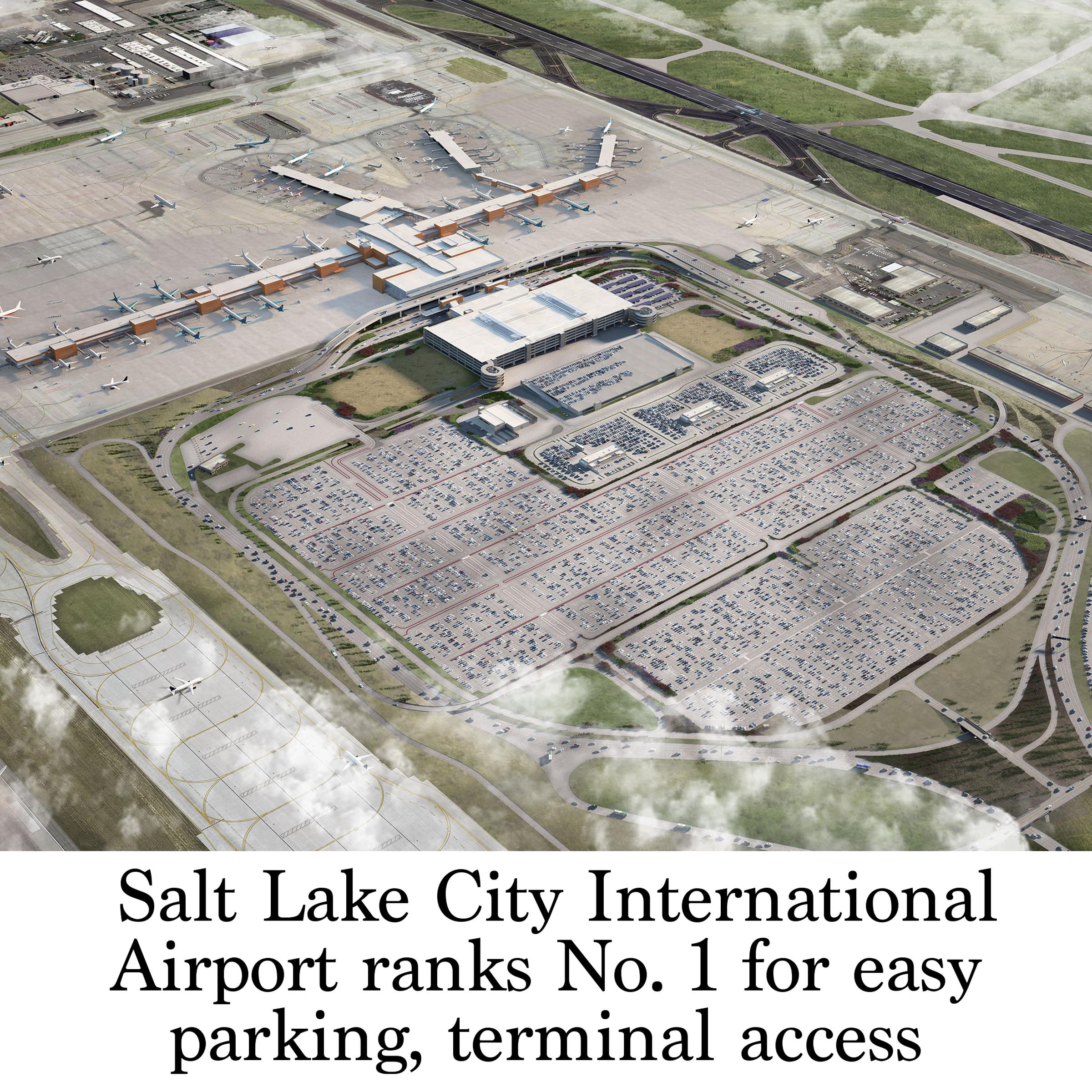 Salt Lake City International Airport ranks No. 1 for easy parking, terminal  access