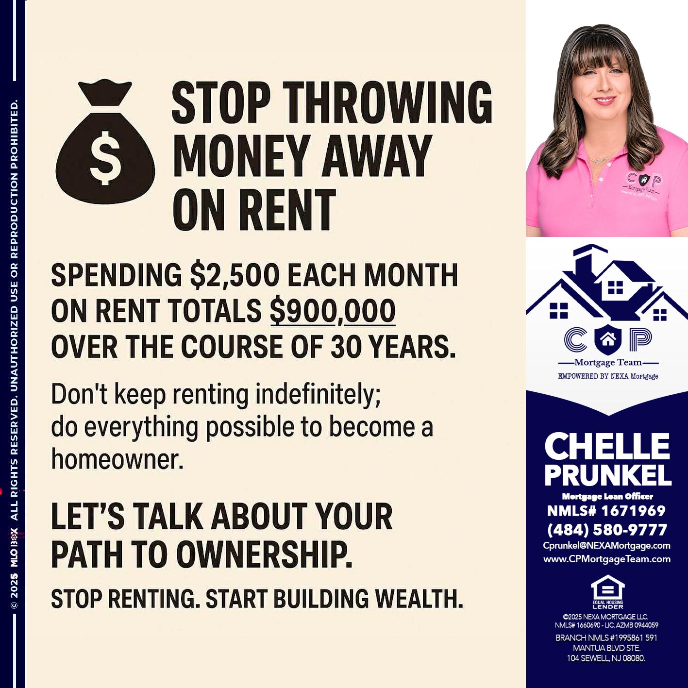 STOP THROWING - Chelle Prunkel -Senior Mortgage Loan Officer
