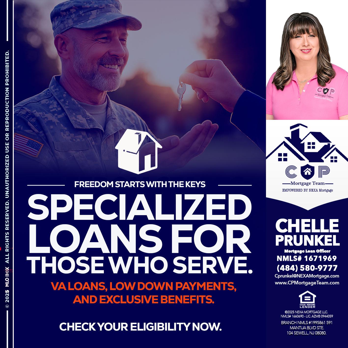 SPECIALIZED LOANS - Chelle Prunkel -Senior Mortgage Loan Officer