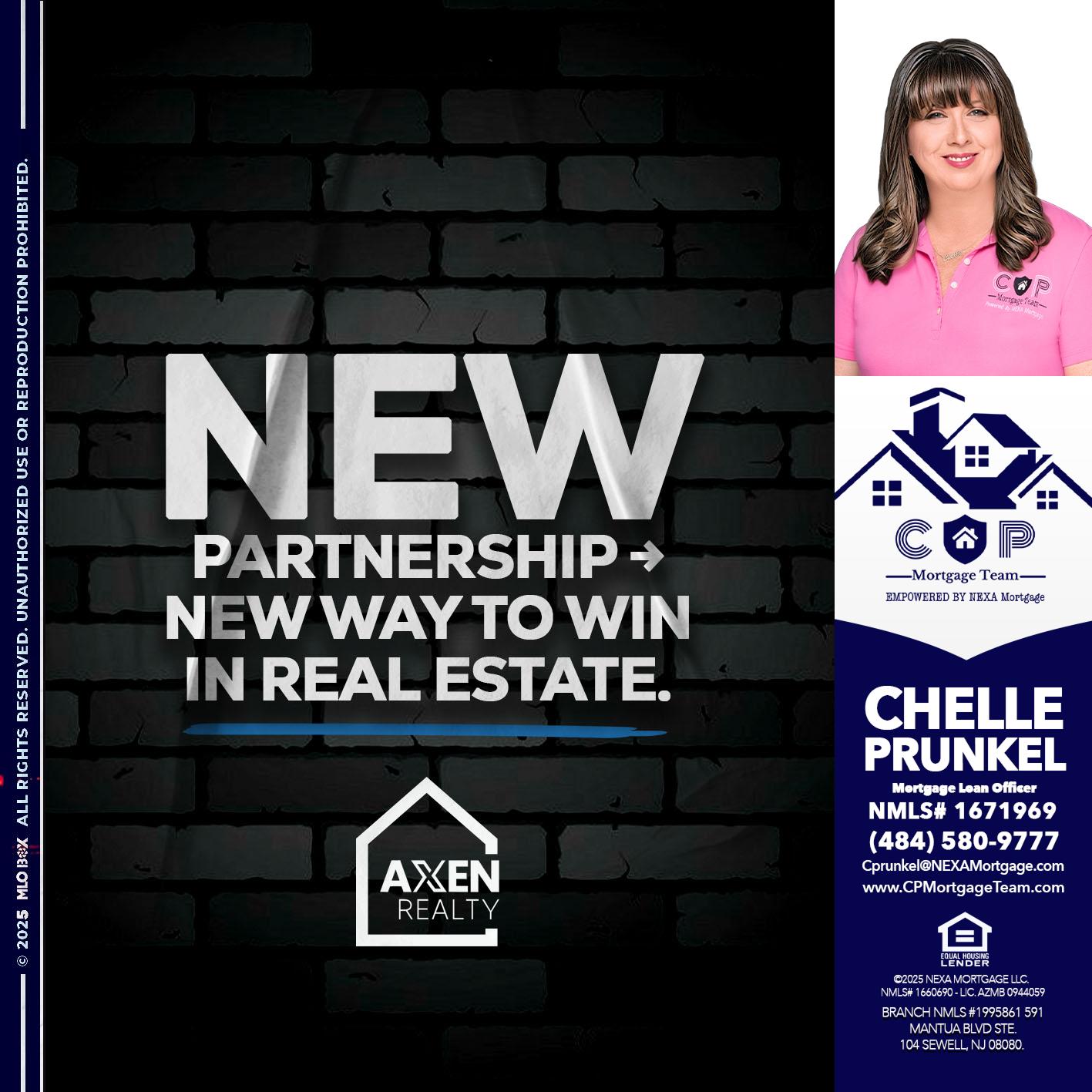 new partnership - Chelle Prunkel -Senior Mortgage Loan Officer