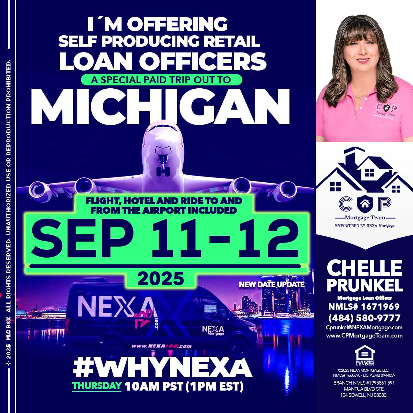 MICHIGAN TRIP - Chelle Prunkel -Senior Mortgage Loan Officer