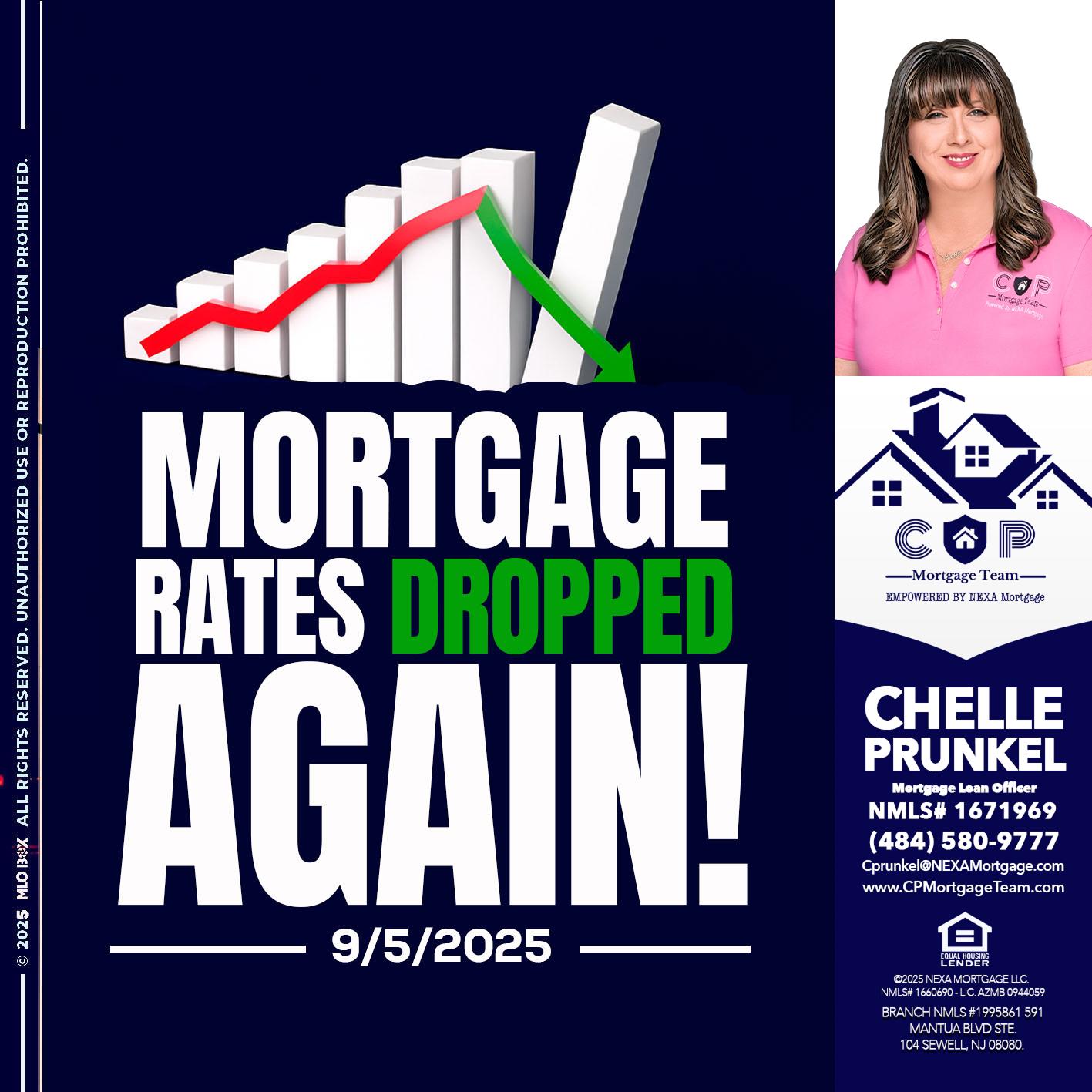 RATES DROP - Chelle Prunkel -Senior Mortgage Loan Officer