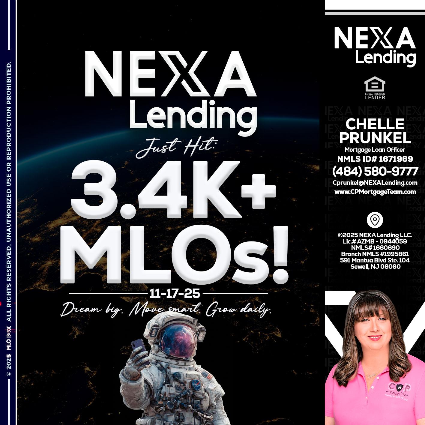 3.4K MLOs - Chelle Prunkel -Senior Mortgage Loan Officer