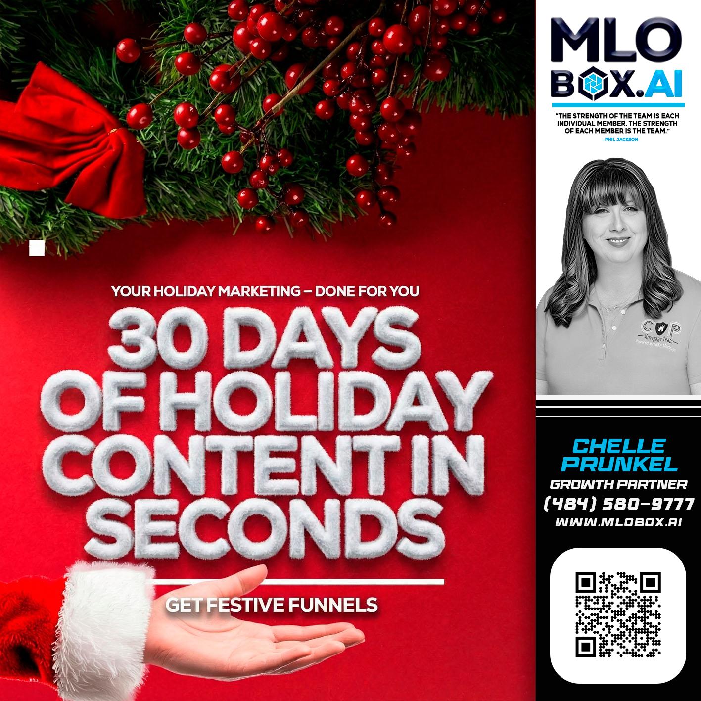 30 DAYS - Chelle Prunkel -Senior Mortgage Loan Officer