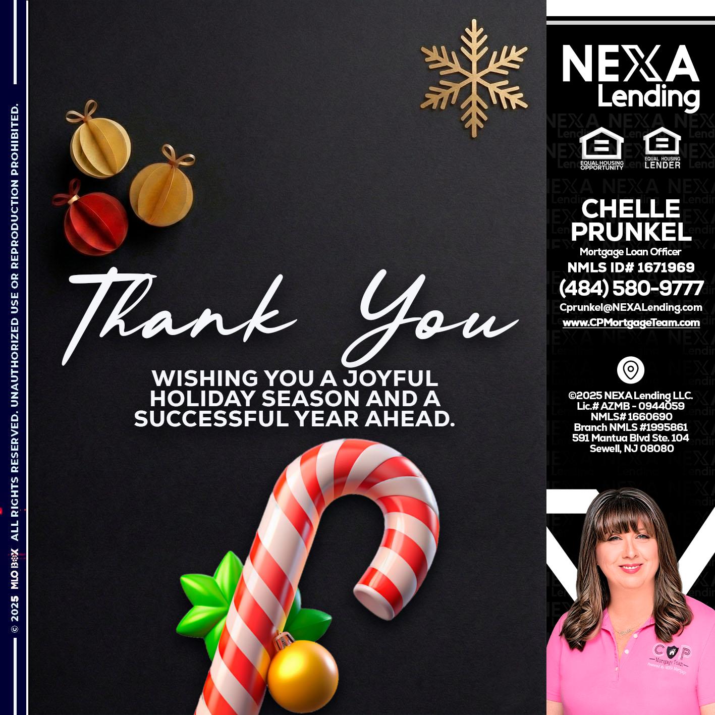 THANK YOU - Chelle Prunkel -Senior Mortgage Loan Officer