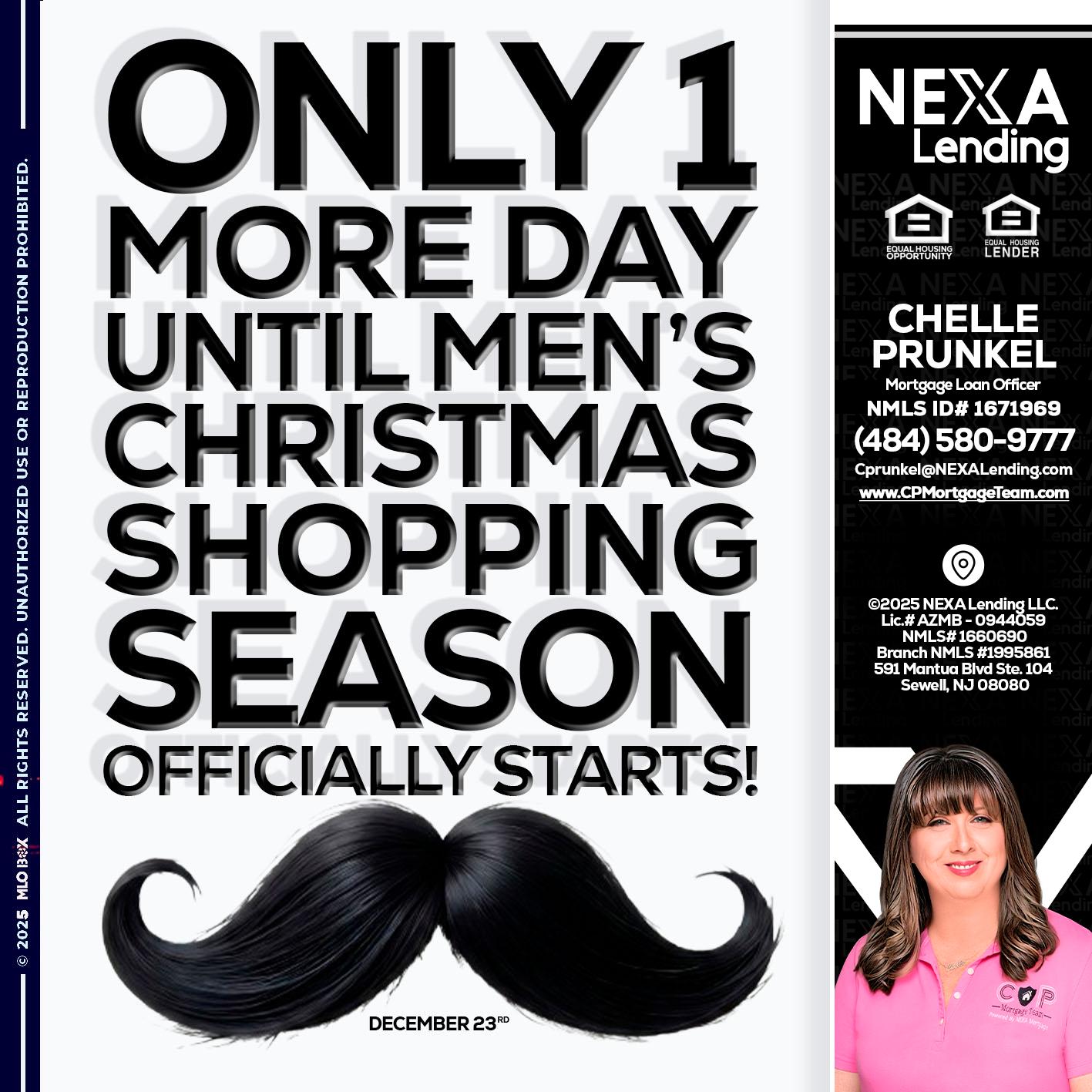 ONLY 1 DAY - Chelle Prunkel -Senior Mortgage Loan Officer