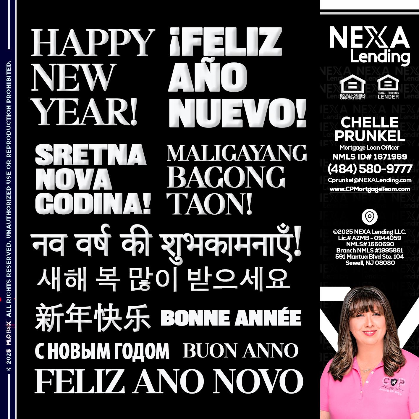 HAPPY NEW YEAR - Chelle Prunkel -Senior Mortgage Loan Officer
