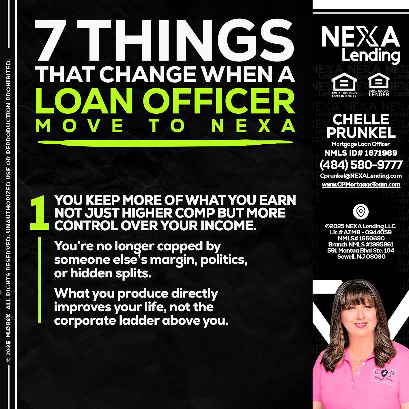 7 THINGS (1) - Chelle Prunkel -Senior Mortgage Loan Officer