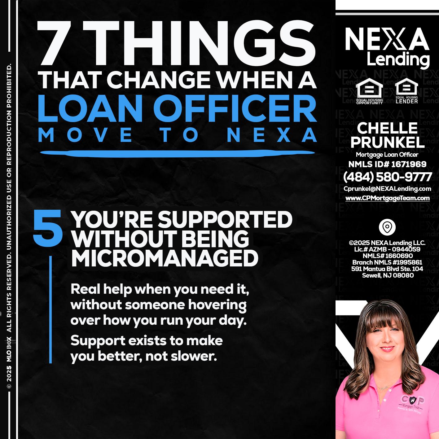 7 THINGS (5) - Chelle Prunkel -Senior Mortgage Loan Officer