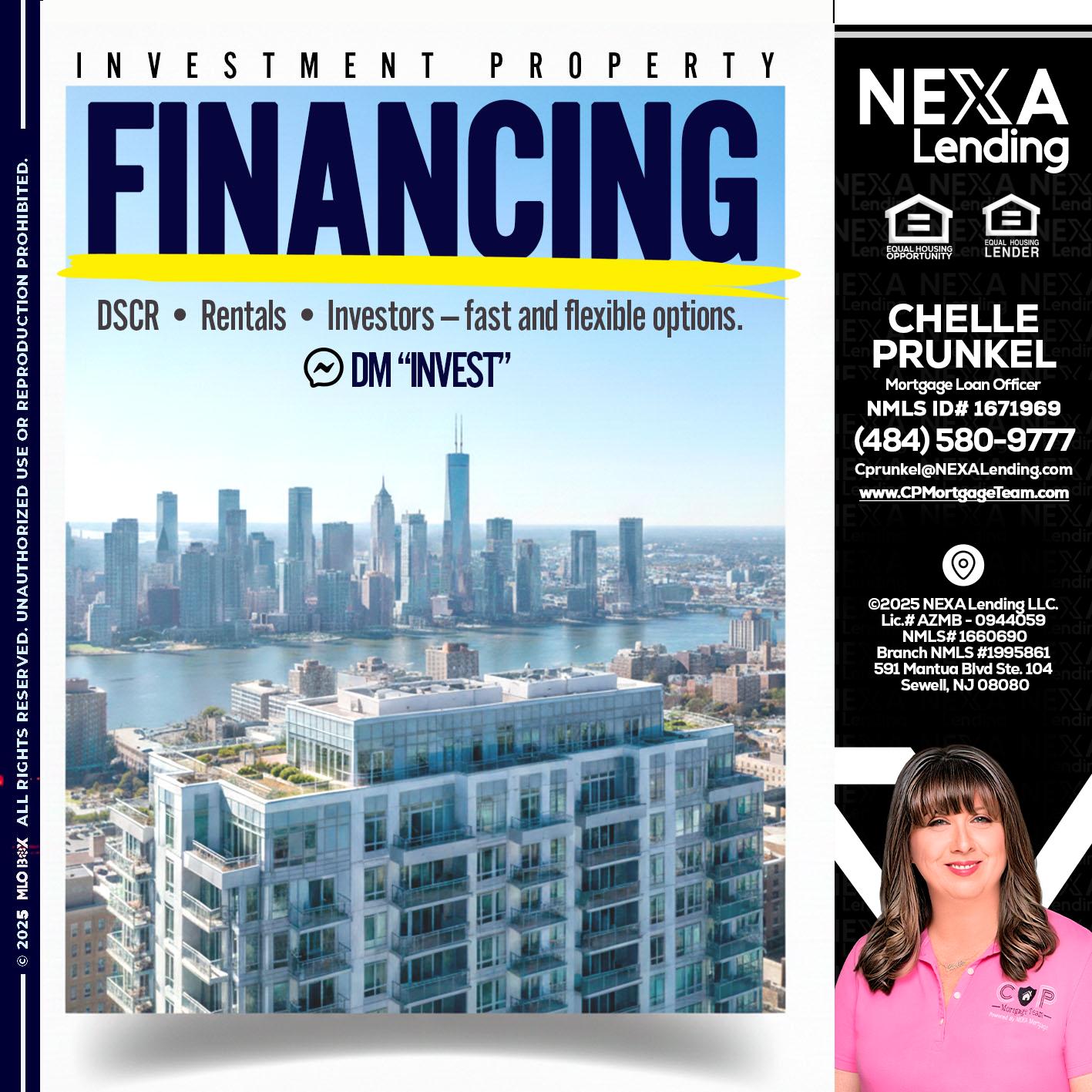 FINANCING - Chelle Prunkel -Senior Mortgage Loan Officer