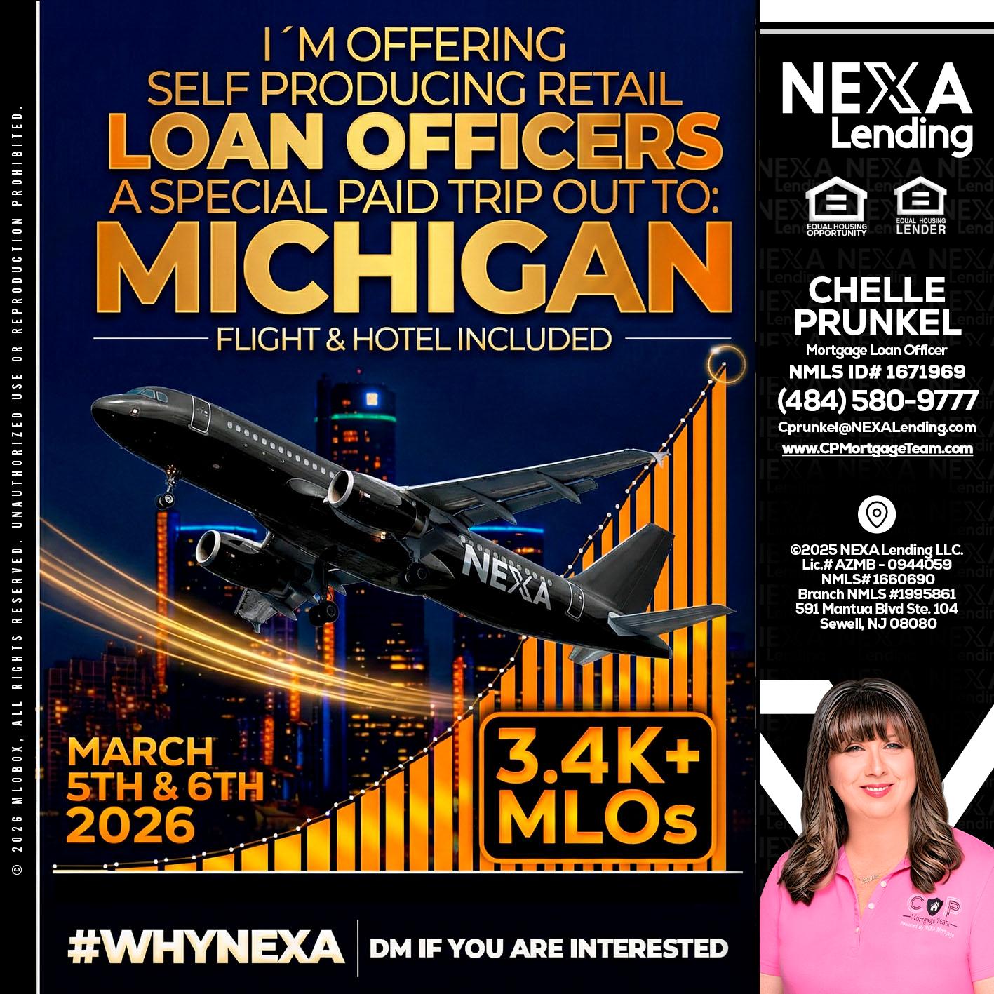 MICHIGAN - Chelle Prunkel -Senior Mortgage Loan Officer