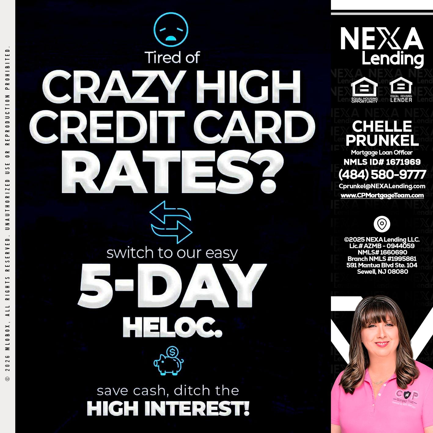 CRAZY HIGH - Chelle Prunkel -Senior Mortgage Loan Officer