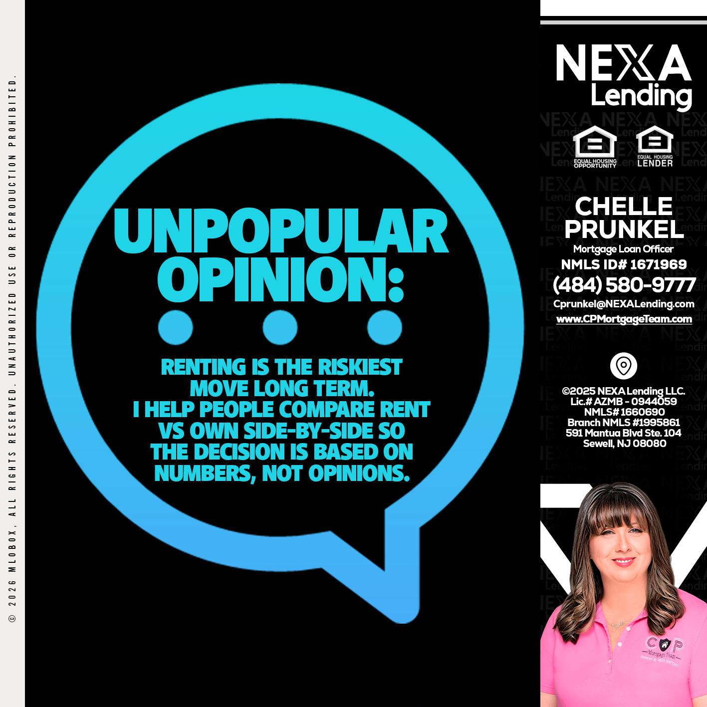 unpopular opinion - Chelle Prunkel -Senior Mortgage Loan Officer