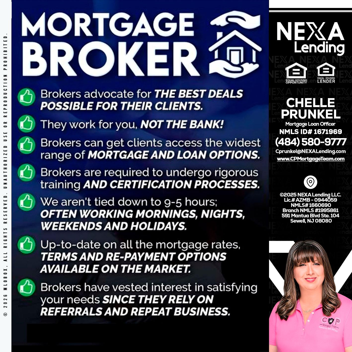 MORTGAGE BROKER - Chelle Prunkel -Senior Mortgage Loan Officer